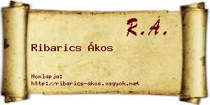 Ribarics Ákos névjegykártya