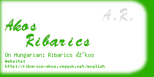 akos ribarics business card